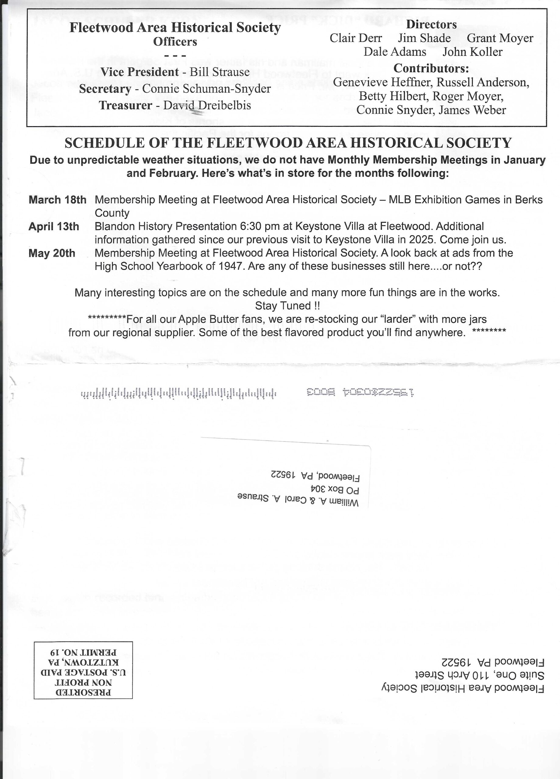 Winter newsletter 25-26